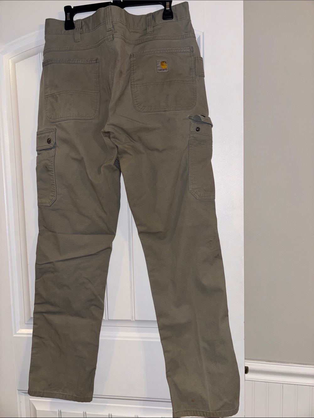 Carhartt Men’s Tan Cargo Work Utility Pants Grunge